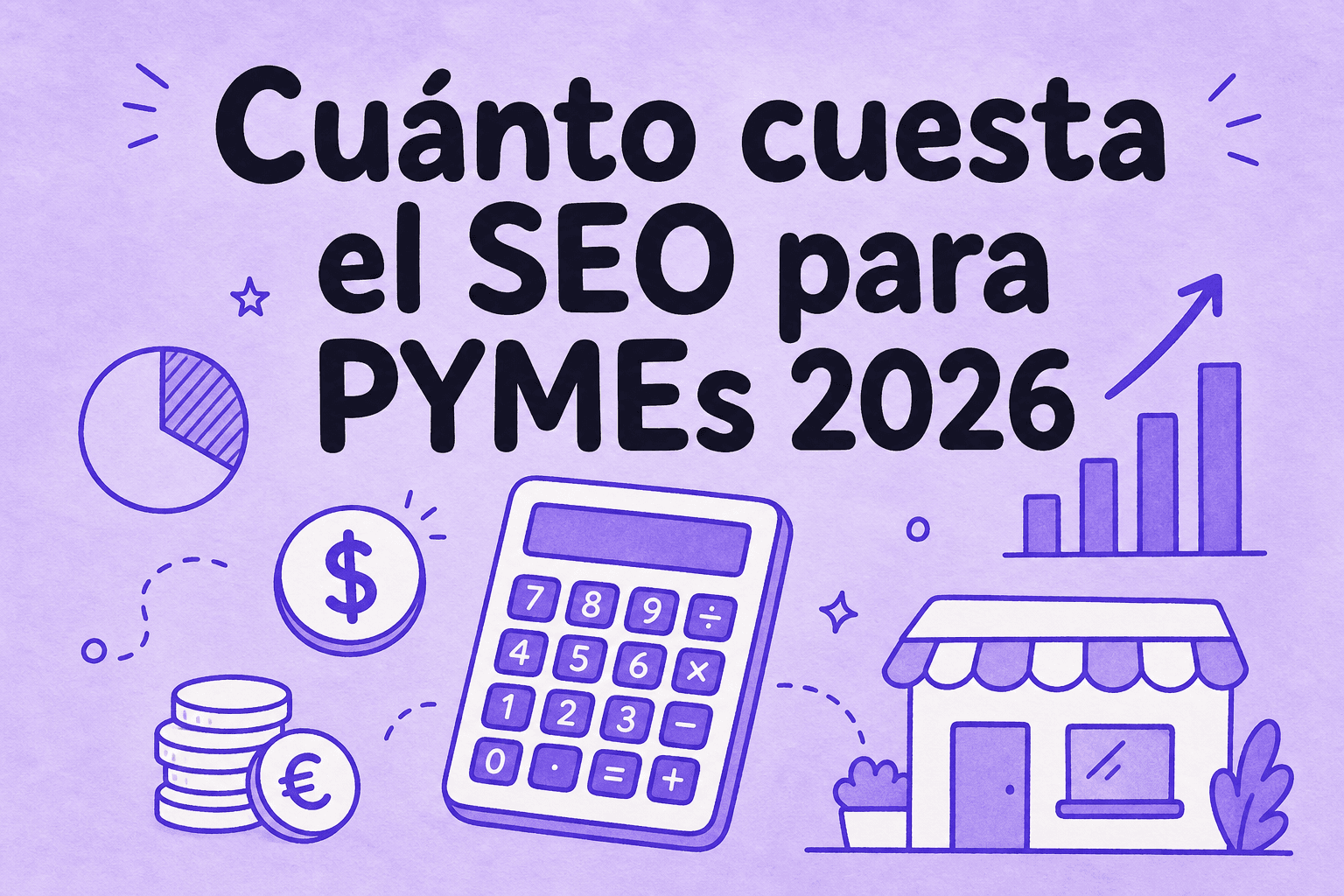 Ilustración dibujada a mano con el color de su web